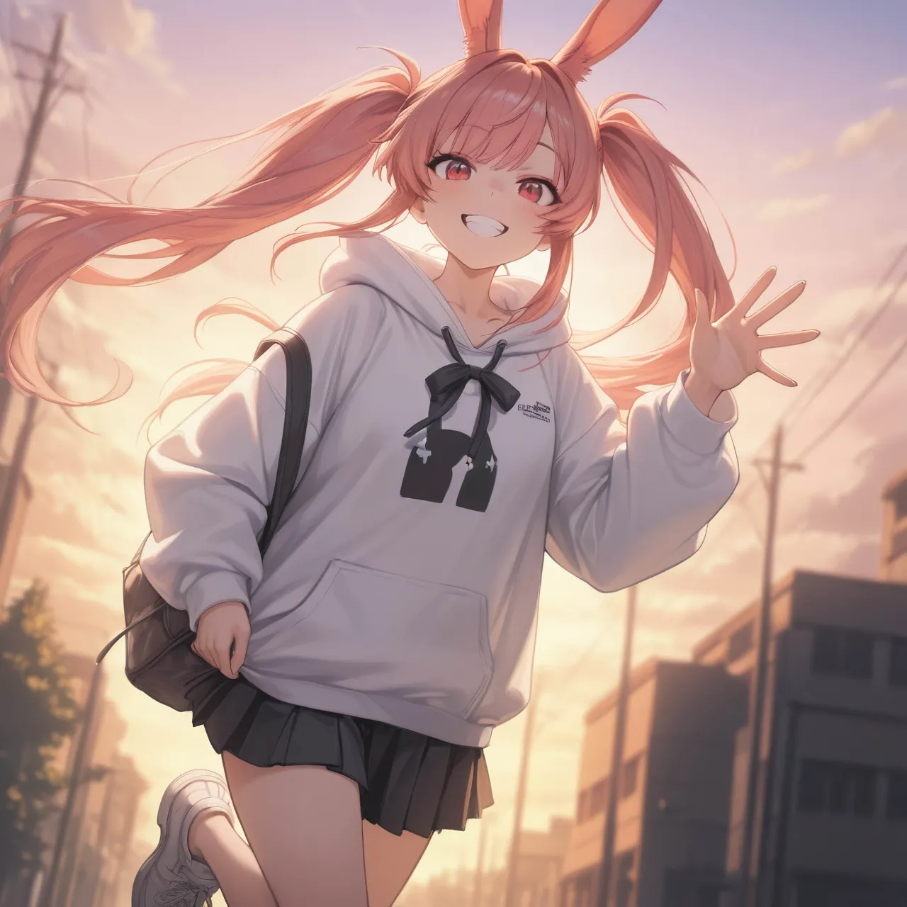 また明日ね！ — Rabbit_FootさんのAIイラスト