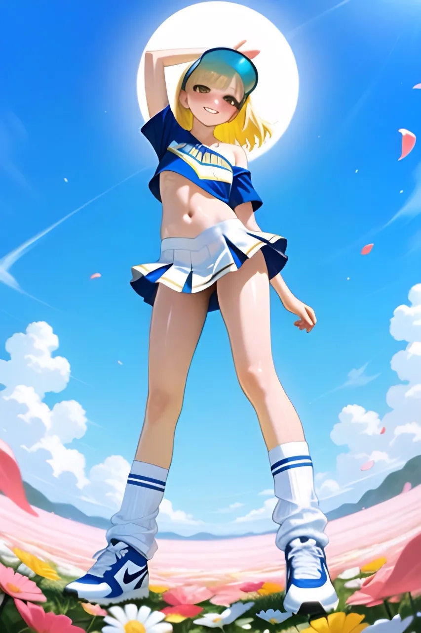 風と花吹雪とチアガール…黄