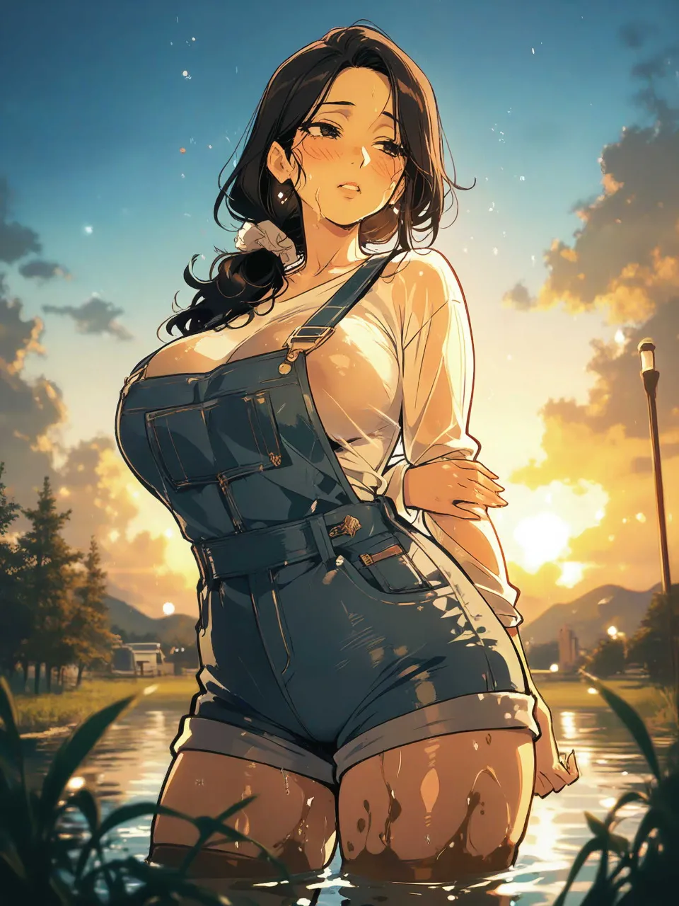 なんとなく田んぼに入った人。