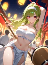 太鼓を装備した女冒険者