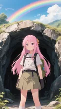 ピンク髪娘💕洞窟探検❤️