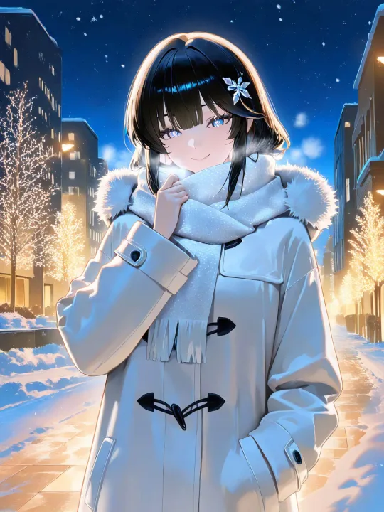 Artwork "白いコートと、雪" made with SUPPART