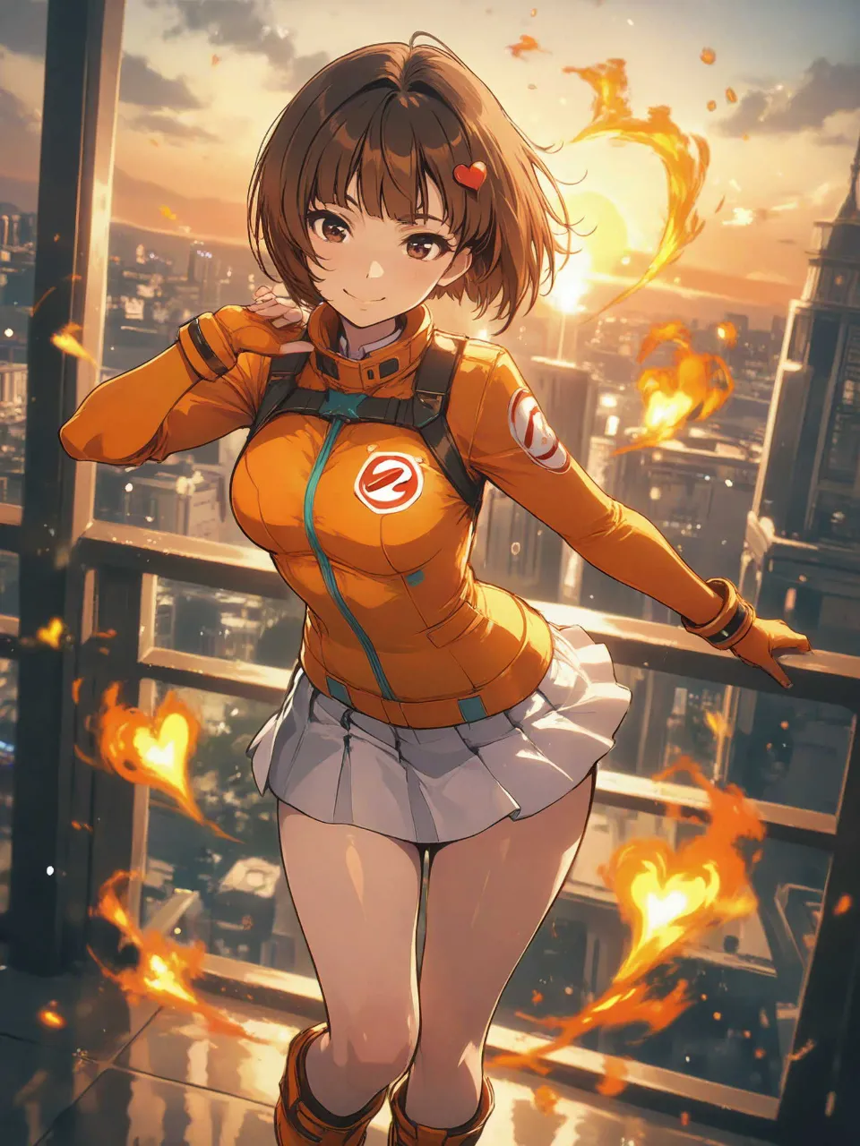 オレンジ色のヒロイン