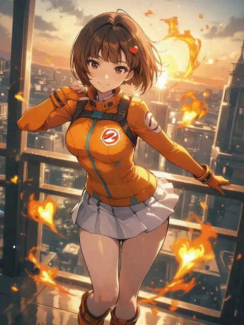 オレンジ色のヒロイン