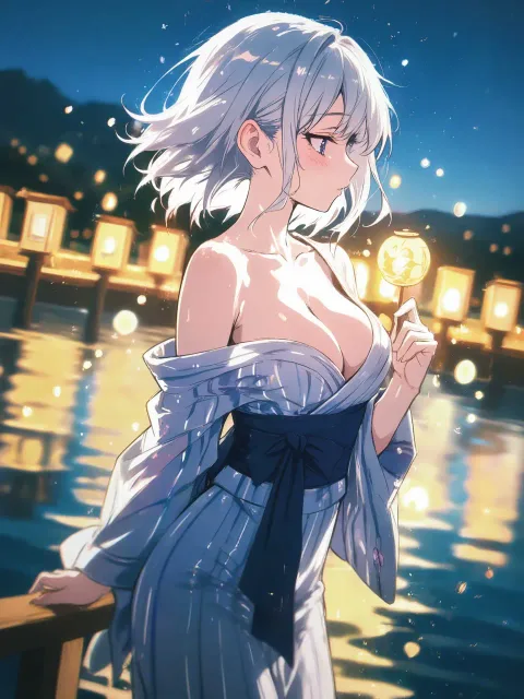 On an Obon night - 灯籠流し