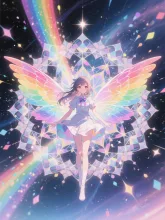 虹色の翼 — 虹色イラストのAIイラスト|SUPPART