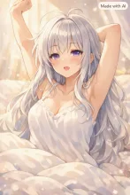 寝起きの彼女·おはよう、まだ眠い の投稿作品