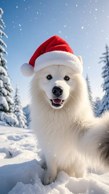 Samoyed selfie、white fur