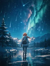 鮮やかな夜 — ふたばさんのAIイラスト