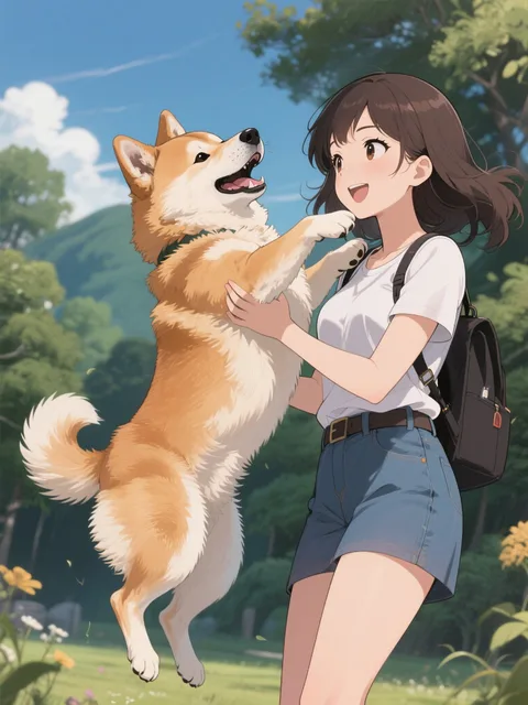 遊ぼ〜(∪・ω・)ワンッ