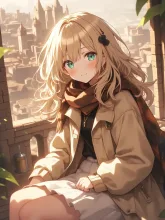 観光旅行の少女