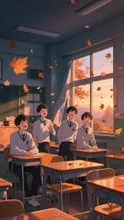 放課後の笑顔