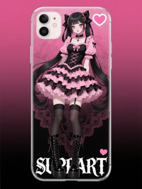 スマホケース…地雷系少女-普通