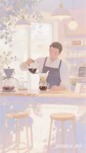 静かな喫茶店でドリップコーヒー