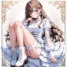 ゴスルロリファッションドレス姿