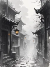 この道は — 霧イラストのAIイラスト｜SUPPART