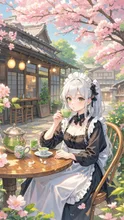 カフェで一息 — たんこぶさんのAIイラスト