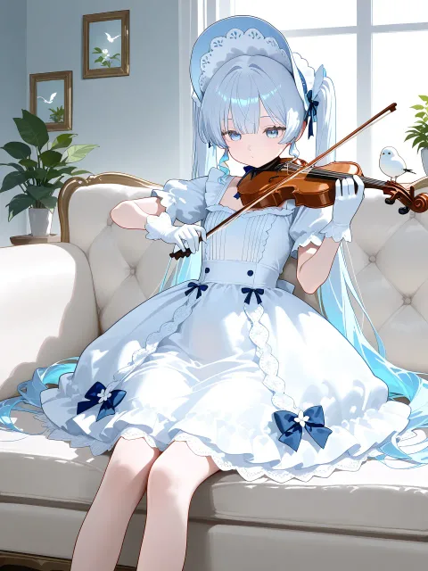 私バイオリン心地よい音色聴かせてあげるわ…