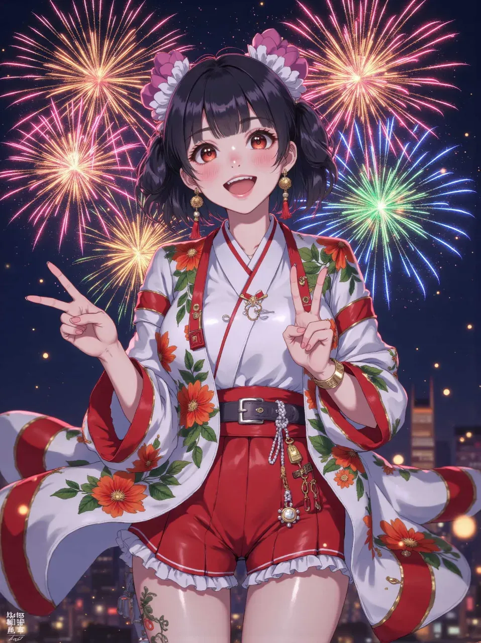 花が咲く。
