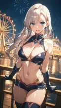 夕暮れの遊園地·今宵チャレンジ の投稿作品