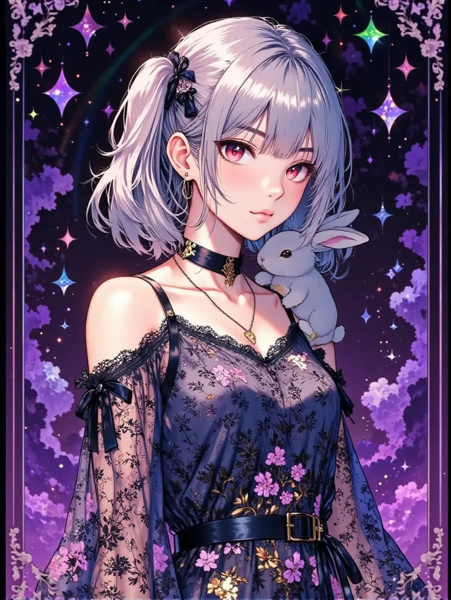 ゾンビっ娘を意識してみた紅夜さんと子うさぎ — 紅夜さんのAIイラスト