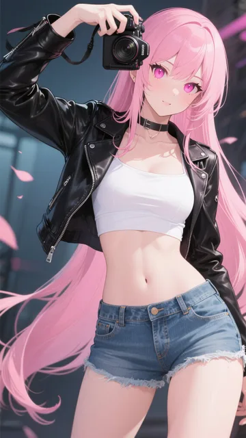 ピンク髪娘💕カメラマン❤️