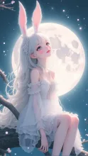 月夜の兎娘