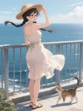 「穂蔵　灯子(ほのぐら　灯子)」とワンピースと初夏の風