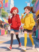 双子とカラーストリートフェスティバル