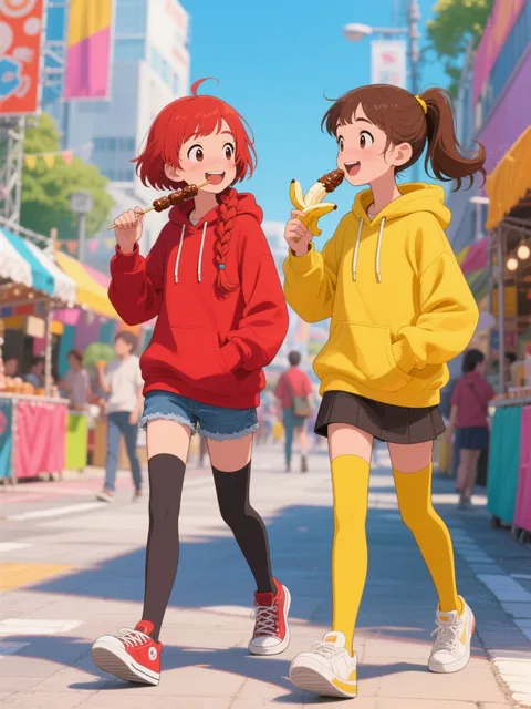 双子とカラーストリートフェスティバル