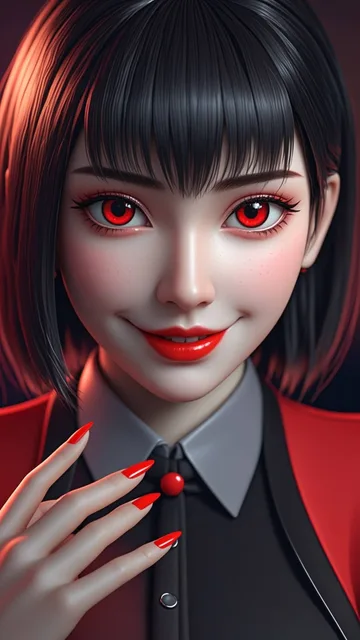 Yumeko Jabami、nail polish