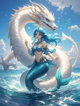 人魚とドラゴン — るかプーさんのAIイラスト