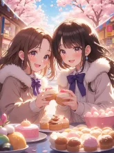 ケーキで乾杯