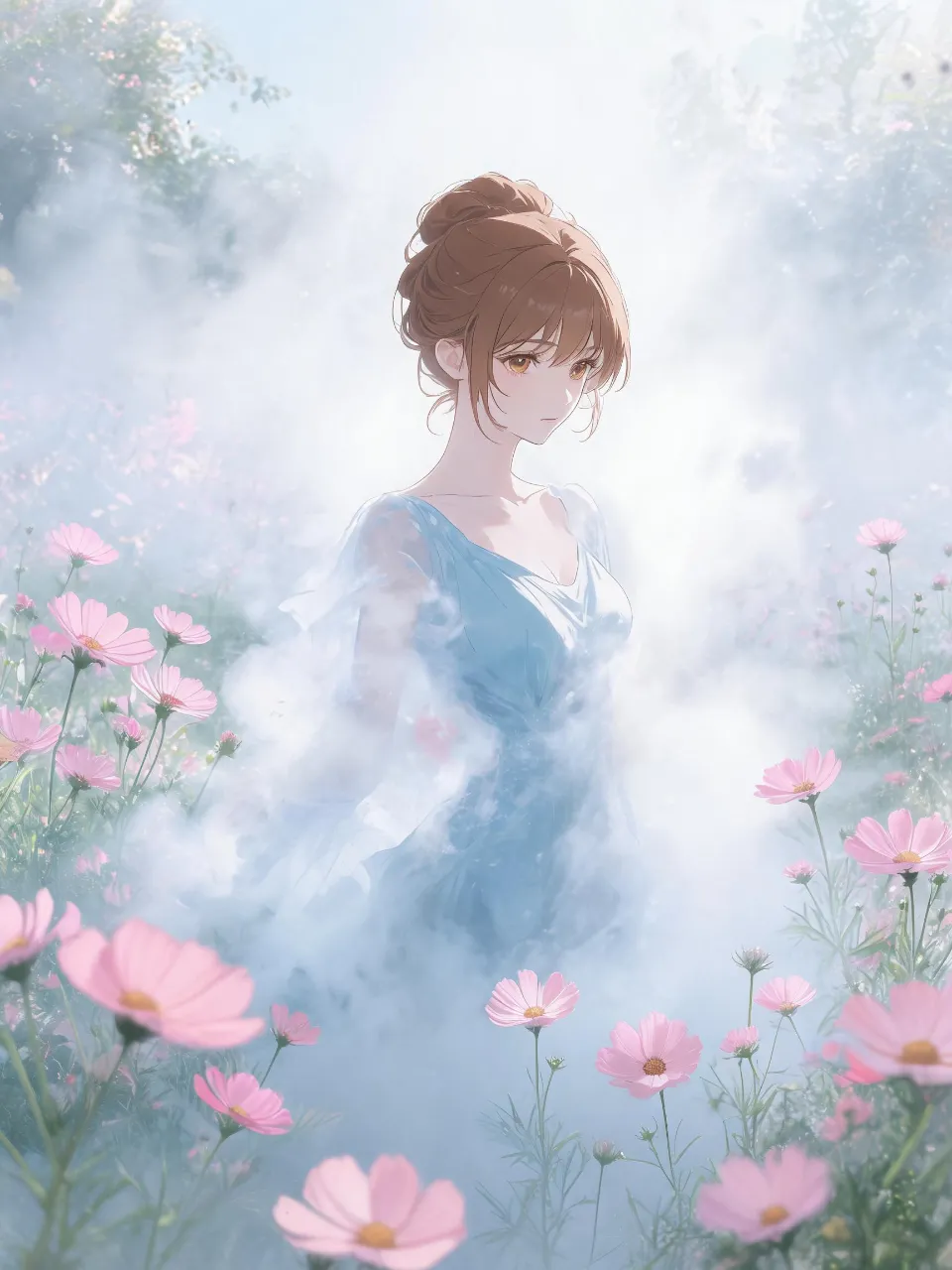 霧のベールに包まれて — ともたさんのAIイラスト