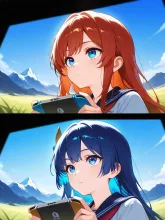 青空の下の通信対戦