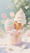 画像生成チャレンジ·アイスクリーム の投稿作品