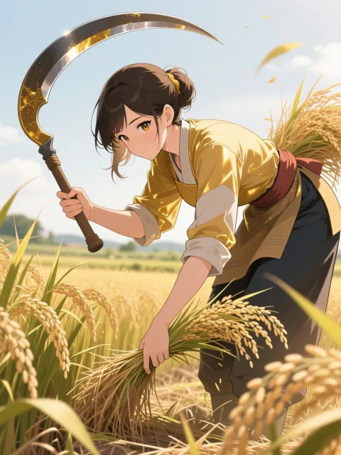 新しい鎌の切れ味はどうかしら?
