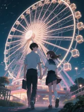 最後は観覧車ね^_-♡ — 観覧車イラストのAIイラスト|SUPPART