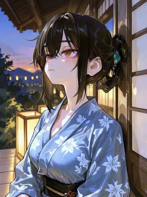 Adult woman tying her yukata… - 着崩し vs きっちり