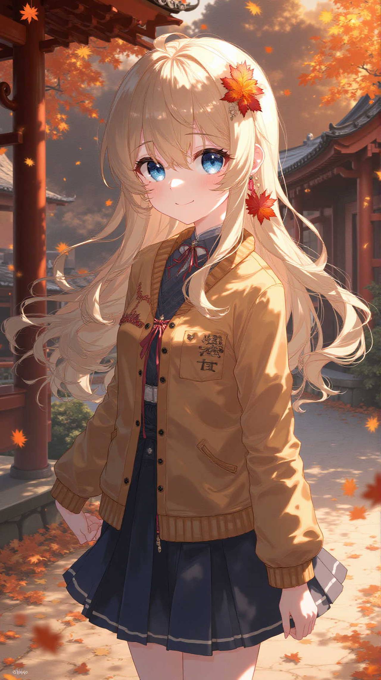 紅葉とお寺 — MumumuさんのAIイラスト