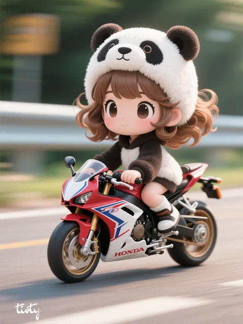 ミニマムなバイクに乗る、さっちゃん♪