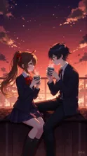 「放課後ココアと、君のぬくもり」 — はるまきさんのAIイラスト