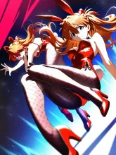 バニーガールな式◯アスカ — タイツイラストのAIイラスト|SUPPART