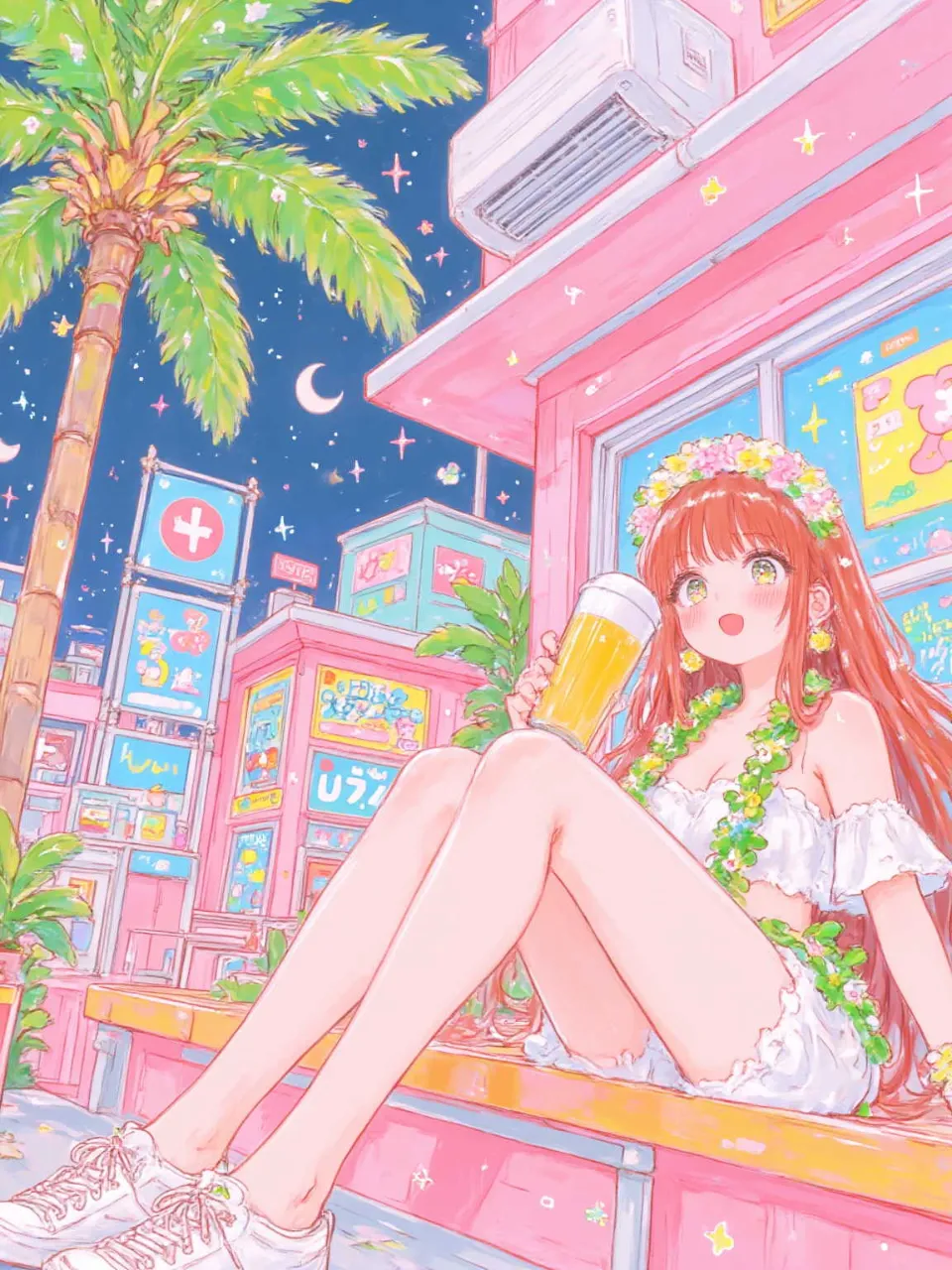 アロハにしたら、こうなった💦 — SUPP979022704さんのAIイラスト