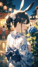 夕涼みの浴衣·初夏チャレンジ の投稿作品
