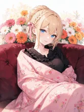 ピンクのひざ掛け🩷
