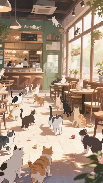 午後の猫カフェ