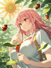 てんとう虫×女の子