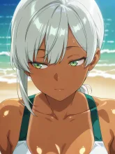 エメラルドグリーンの瞳のお姉さん — 生倉さんのAIイラスト