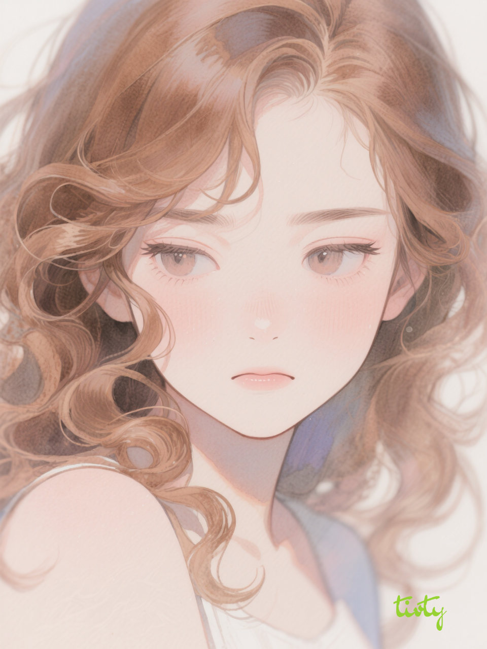赤毛のアンみたいで、天然パーマ いや・・・